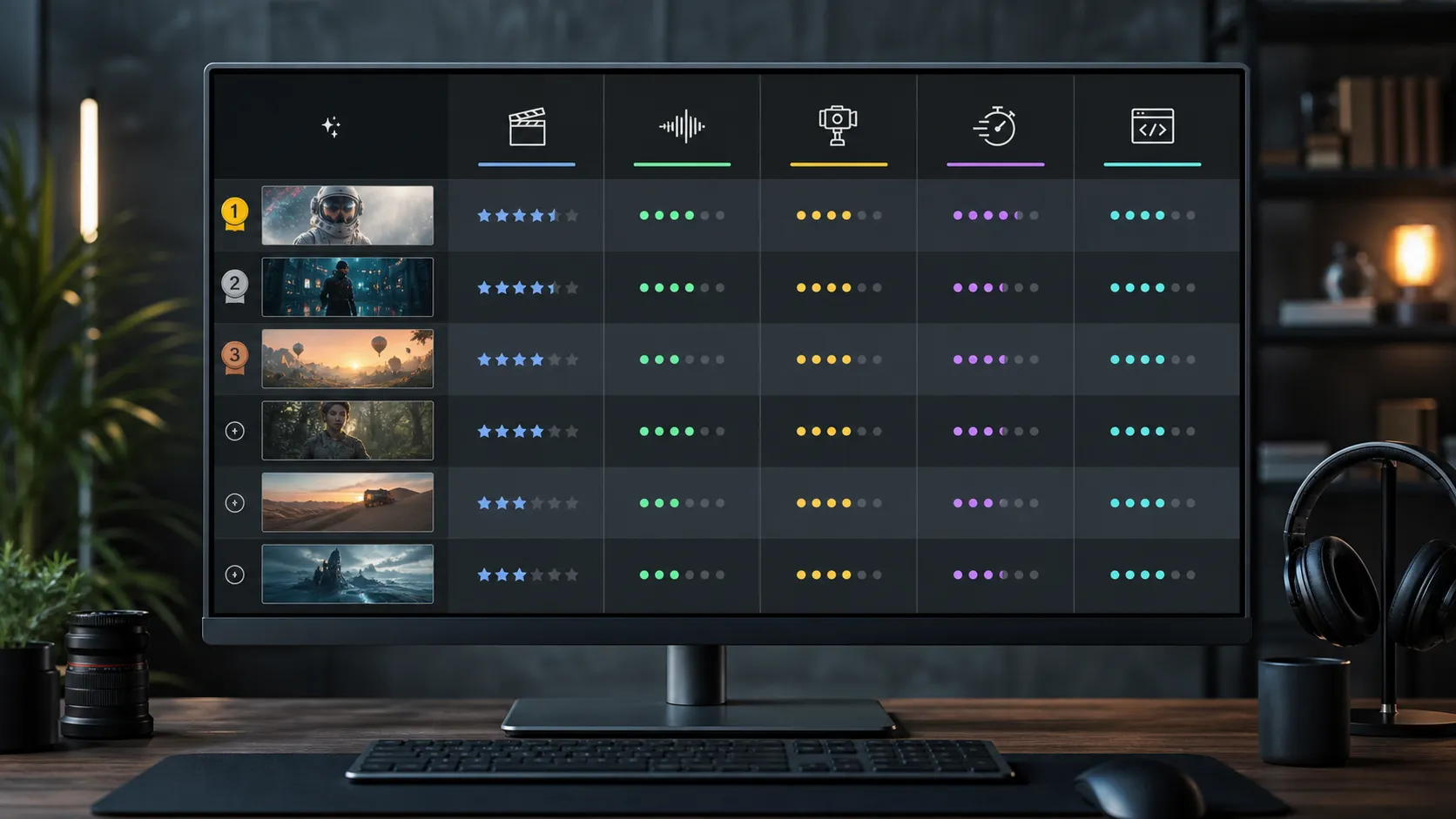 AI video model ranking matrix for quality, audio, control, and workflow